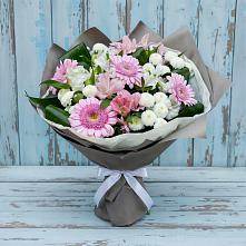 Букет цветов из:  Герберы, Альстромерии и Хризантемы в Погаре