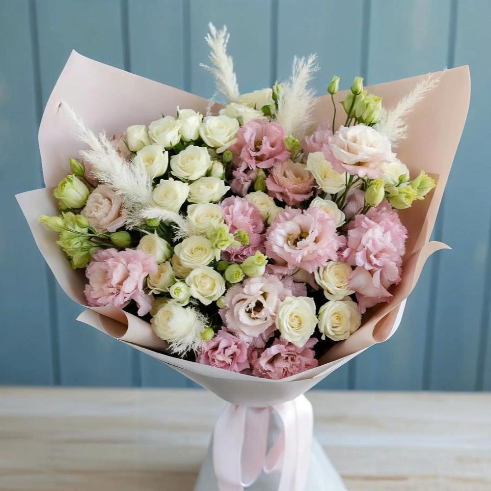 Букет цветов из: Альстромерии и Розы в Погаре