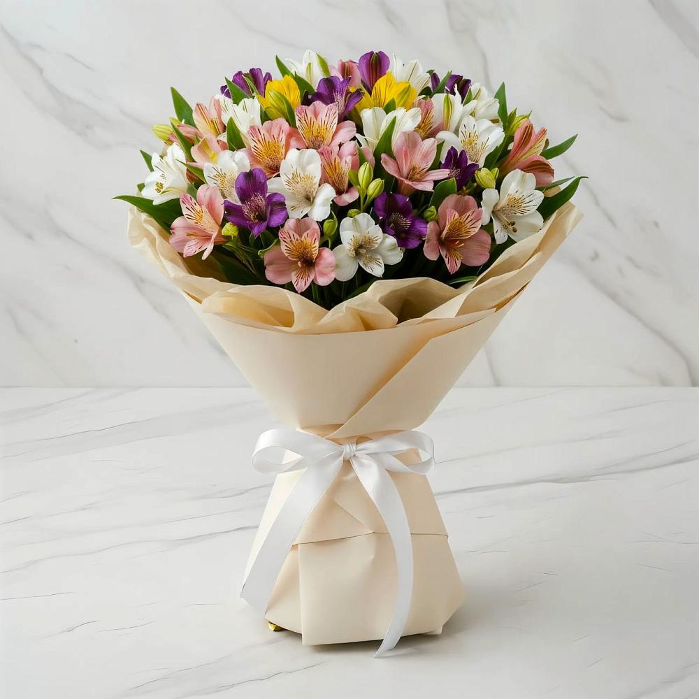 Букет цветов из: Альстромерии в Погаре