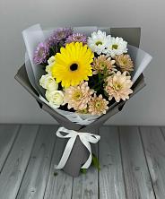 Букет цветов из:  Розы, Герберы и Хризантемы в Погаре