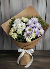 Букет цветов из:  Хризантемы и Розы в Погаре