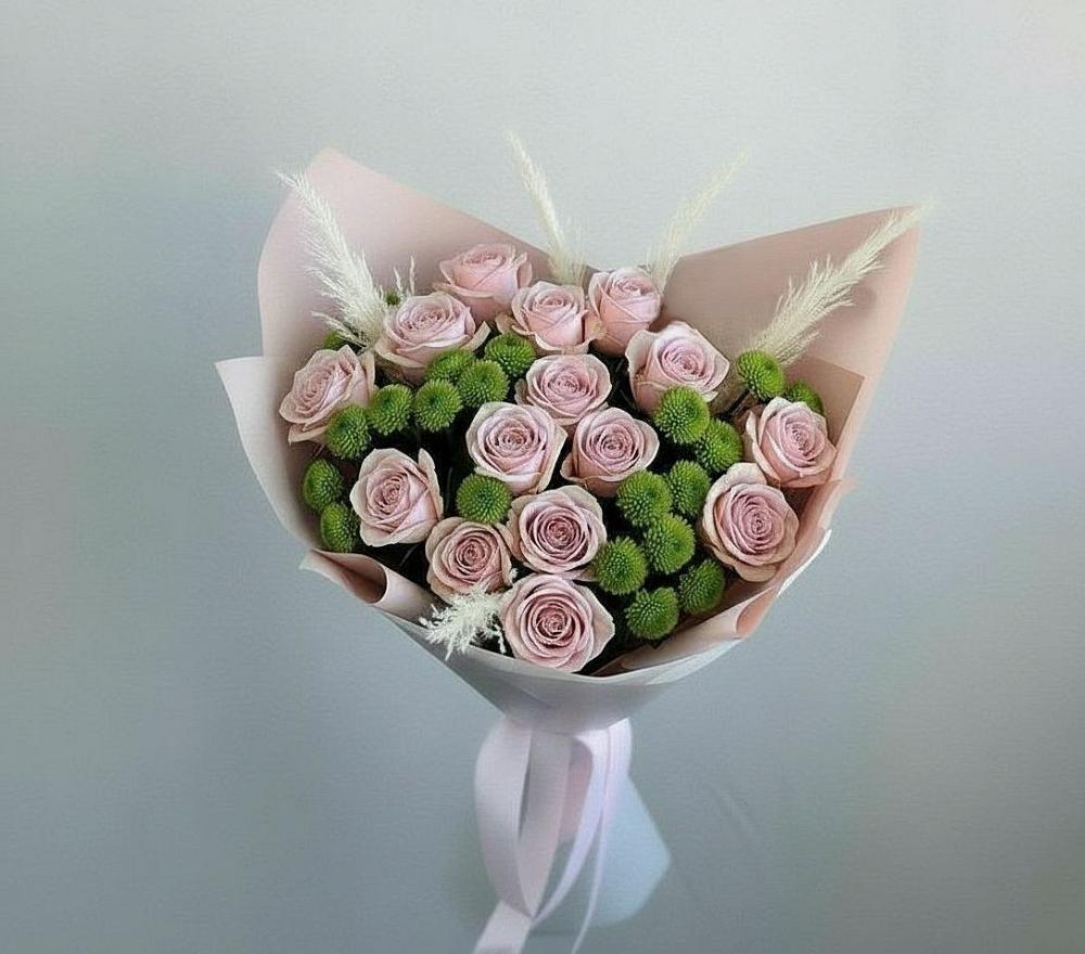 Букет цветов из: Розы и Хризантемы в Погаре