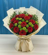 Букет цветов из:  Розы и Хризантемы в Погаре