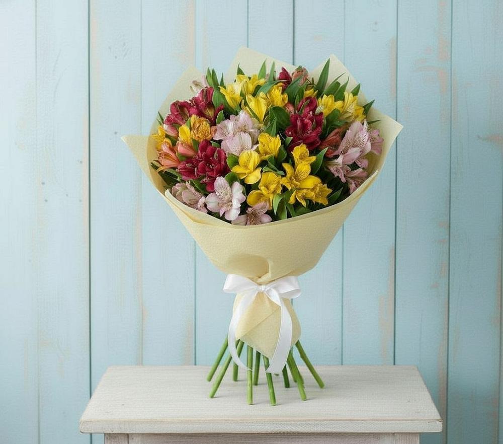 Букет цветов из: Альстромерии в Погаре