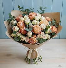 Букет цветов из:  Альстромерии и Розы в Погаре